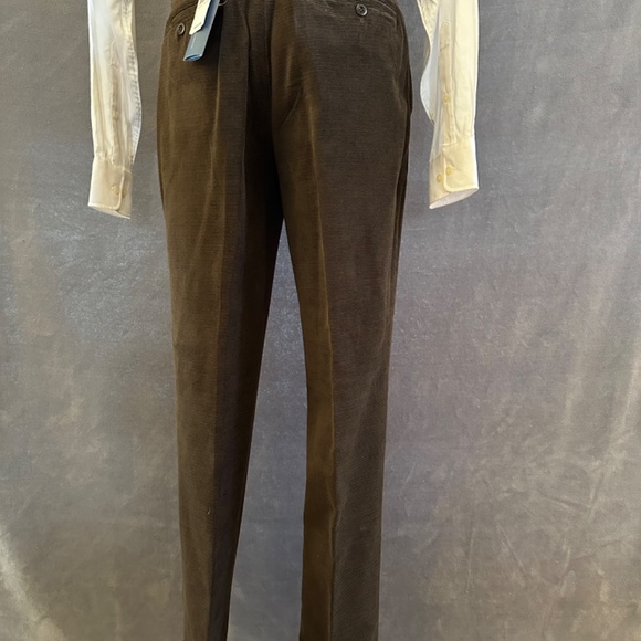 New Henry Jacobson 33x32 ‘mink’ horizontal corduroy cotton/tencel pants - Picture 3 of 5